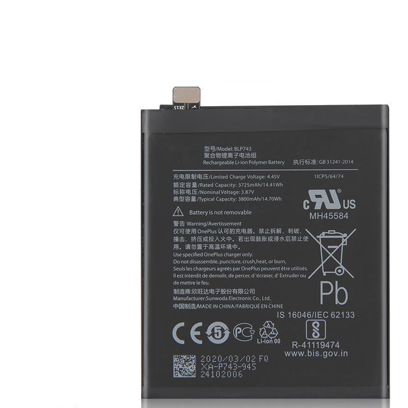 Replacement Battery for OnePlus 7T, BLP743 Replacement Battery for OnePlus 7T, BLP743